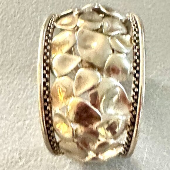 Rare Vintage Michael Dawkins Limited Edition Petal Design Bracelet Cuff Sterling - Picture 2 of 8